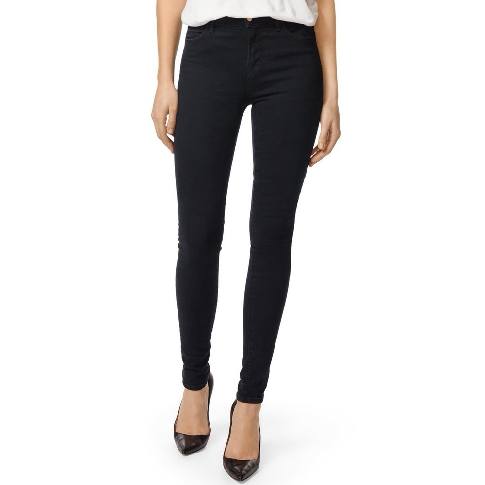J Brand Women's Black Dark Wash Skinny Slim Fit Stretch 5-Pocket Denim Jeans 25